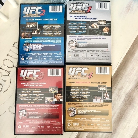 UFC, 1994, Classic Collection, Vol 1-4 DVD, No Rules, Uncut, With Royce Gracie - Picture 12 of 16